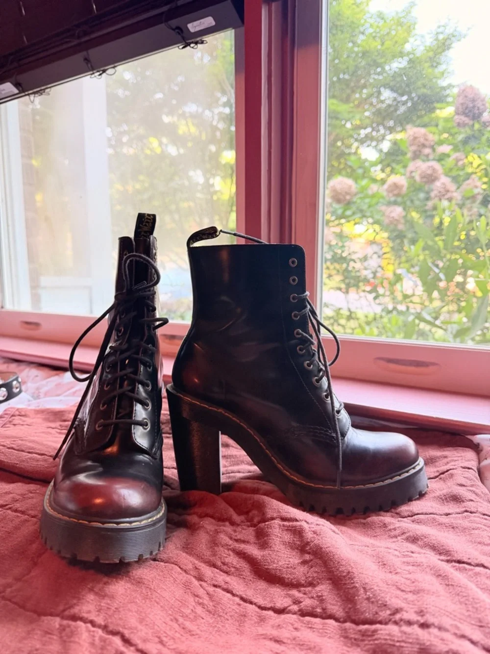 Dr. Martens Women's Burgundy Boots - Picture 2 of 5